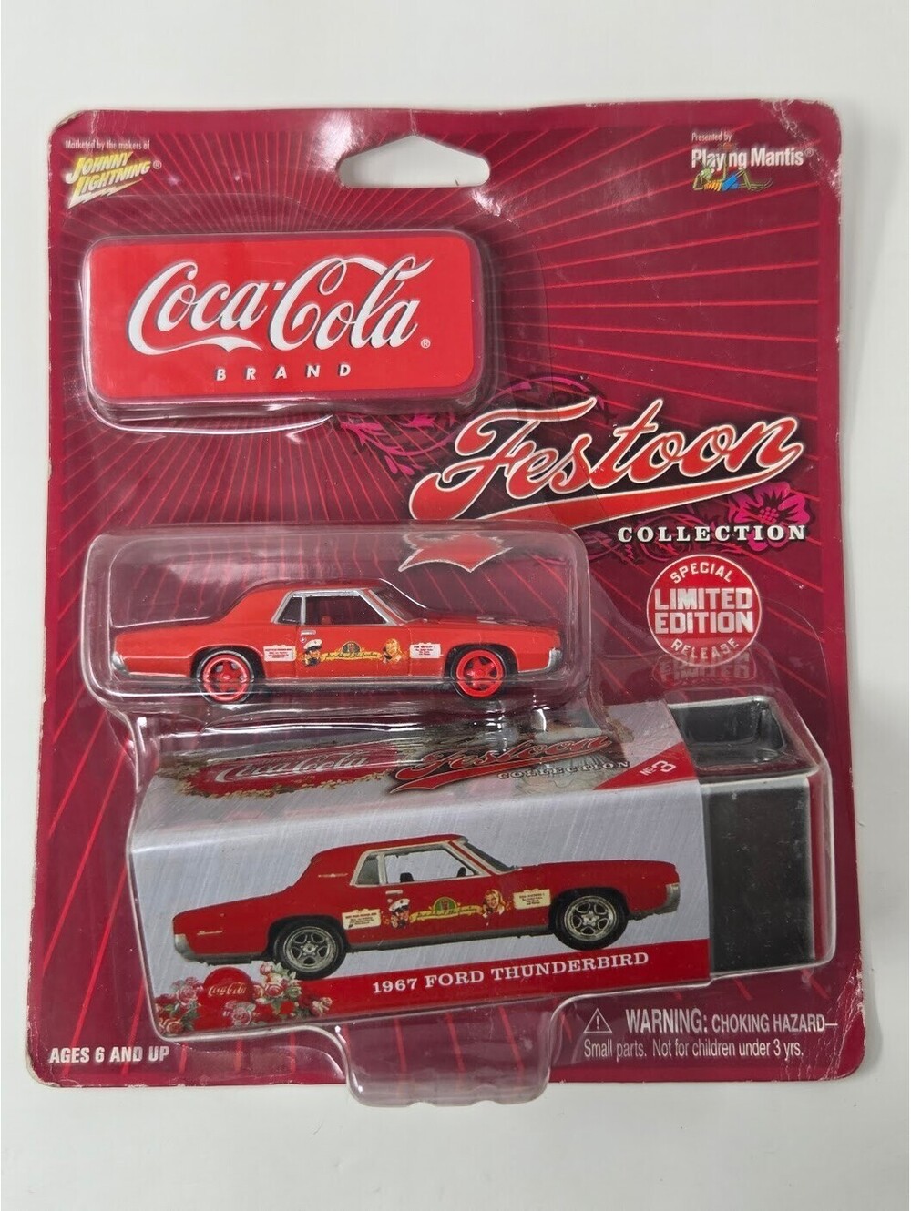 Coca-Cola Festoon Collection Limited Edition Red 1957 Ford Thunderbird Die-Cast
